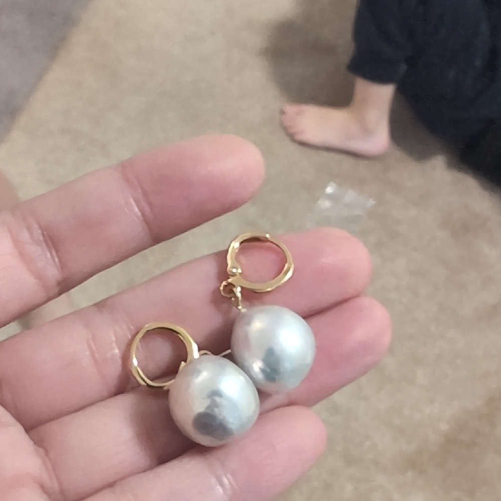 Elegant Gold and Silver Pearl Earrings